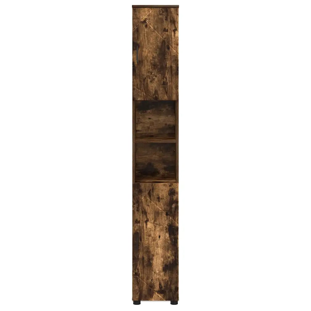 Mobile da Bagno con archiviazione Rovere fumé 30 x 35 x 192 cm