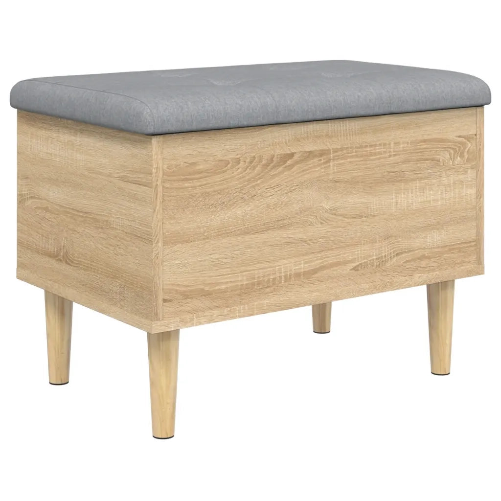 Panca Portaoggetti Rovere Sonoma 62x42x46 cm Legno Multistrato 835070