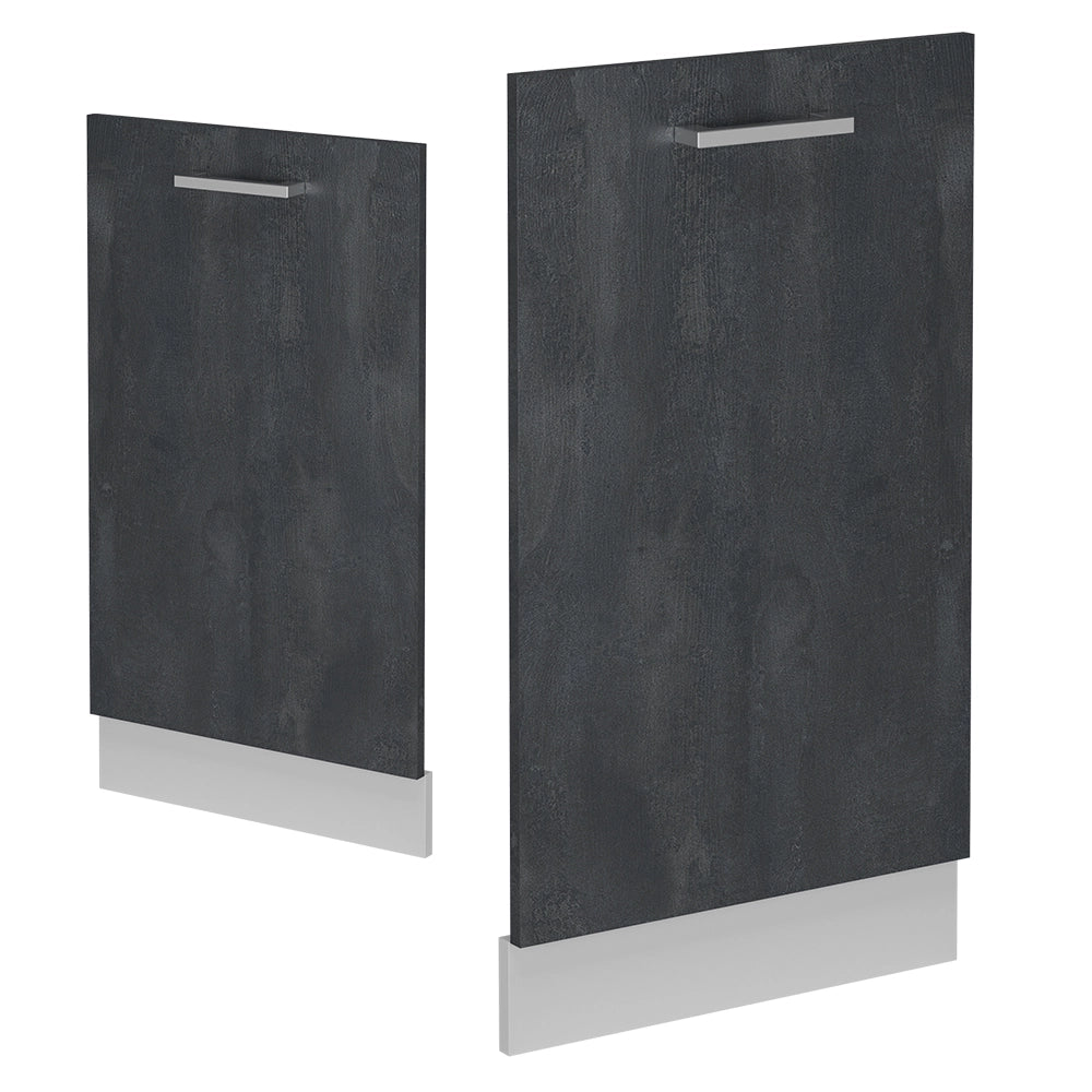 Pannello frontale della lavastoviglie R-Line Calce nera/Bianco 45 cm senza piano di lavoro Vicco