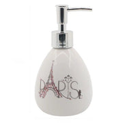 Trade Shop - Dispenser Porta Sapone Liquido Scritta Paris Portasapone Accessorio Bagno 87035 -