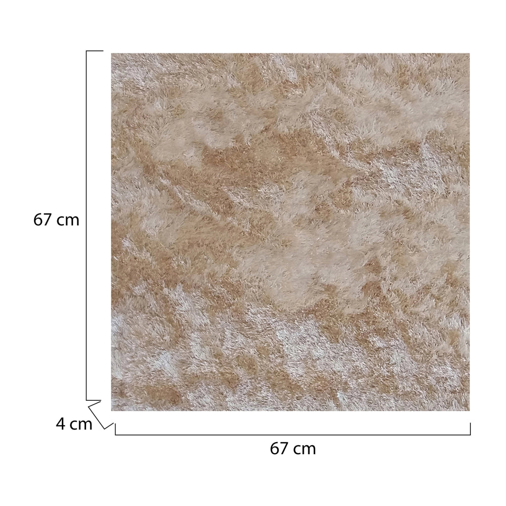 Latisa, Tappeto Altezza Pelo 35 mm 100% Poliestere, 67x67 cm Bianco Latte