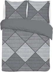 Set di coperte da letto grigio - Coperta da letto 240 x 220cm - Incluso 2 cuscini di copertura 65x65cm - Coperta da letto 100% cotone 240 x 220cm