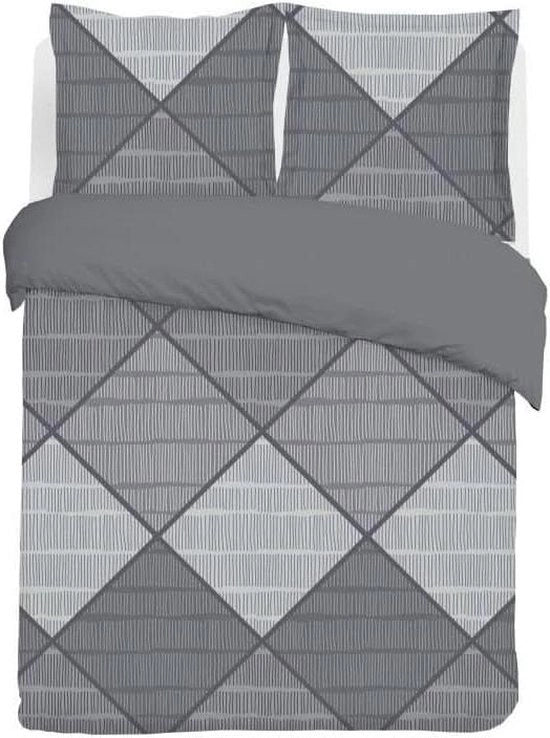 Set di coperte da letto grigio - Coperta da letto 240 x 220cm - Incluso 2 cuscini di copertura 65x65cm - Coperta da letto 100% cotone 240 x 220cm