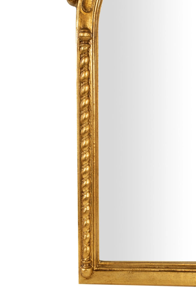 Biscottini SPECCHIERA DA PARETE IN LEGNO FINITURA FOGLIA ORO ANTICATO MADE IN ITALY