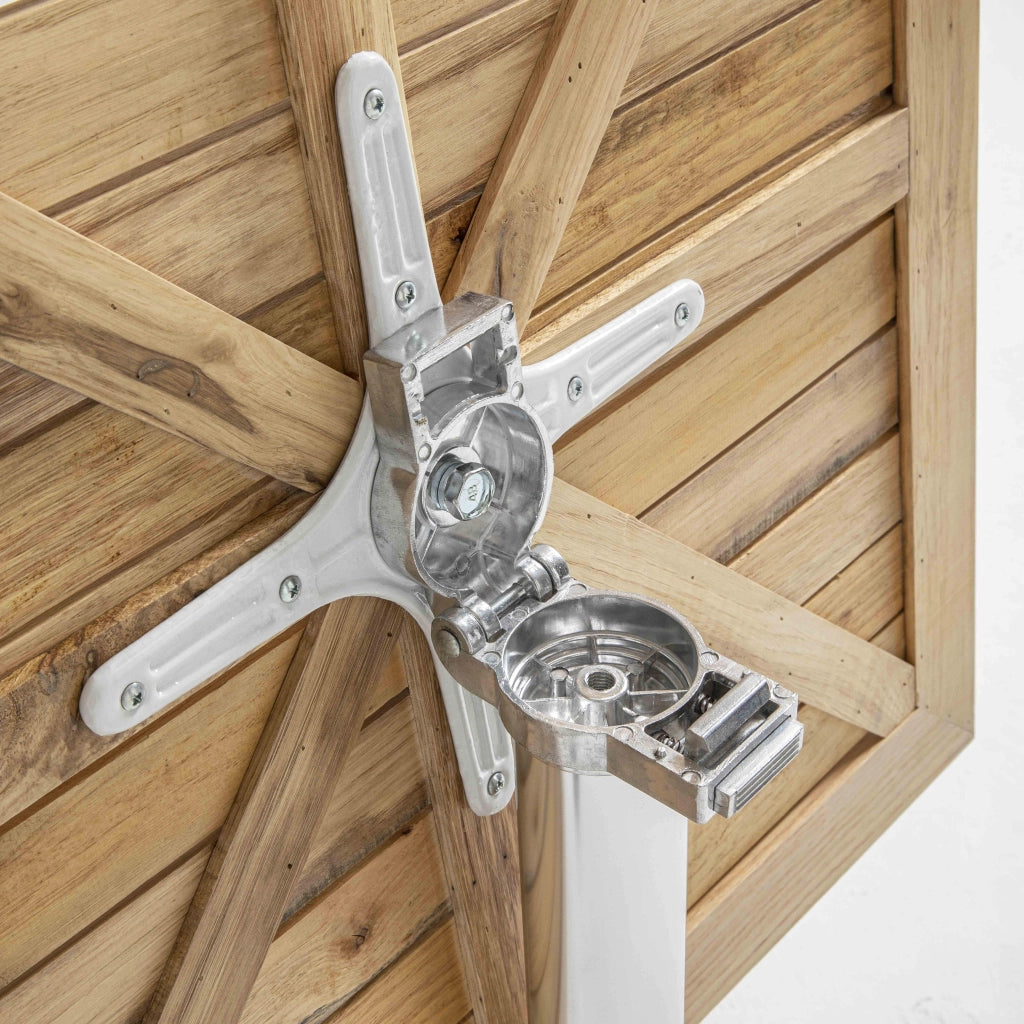 Oviala - Tavolo da terrazza pieghevole e 2 sedie in alluminio e legno
