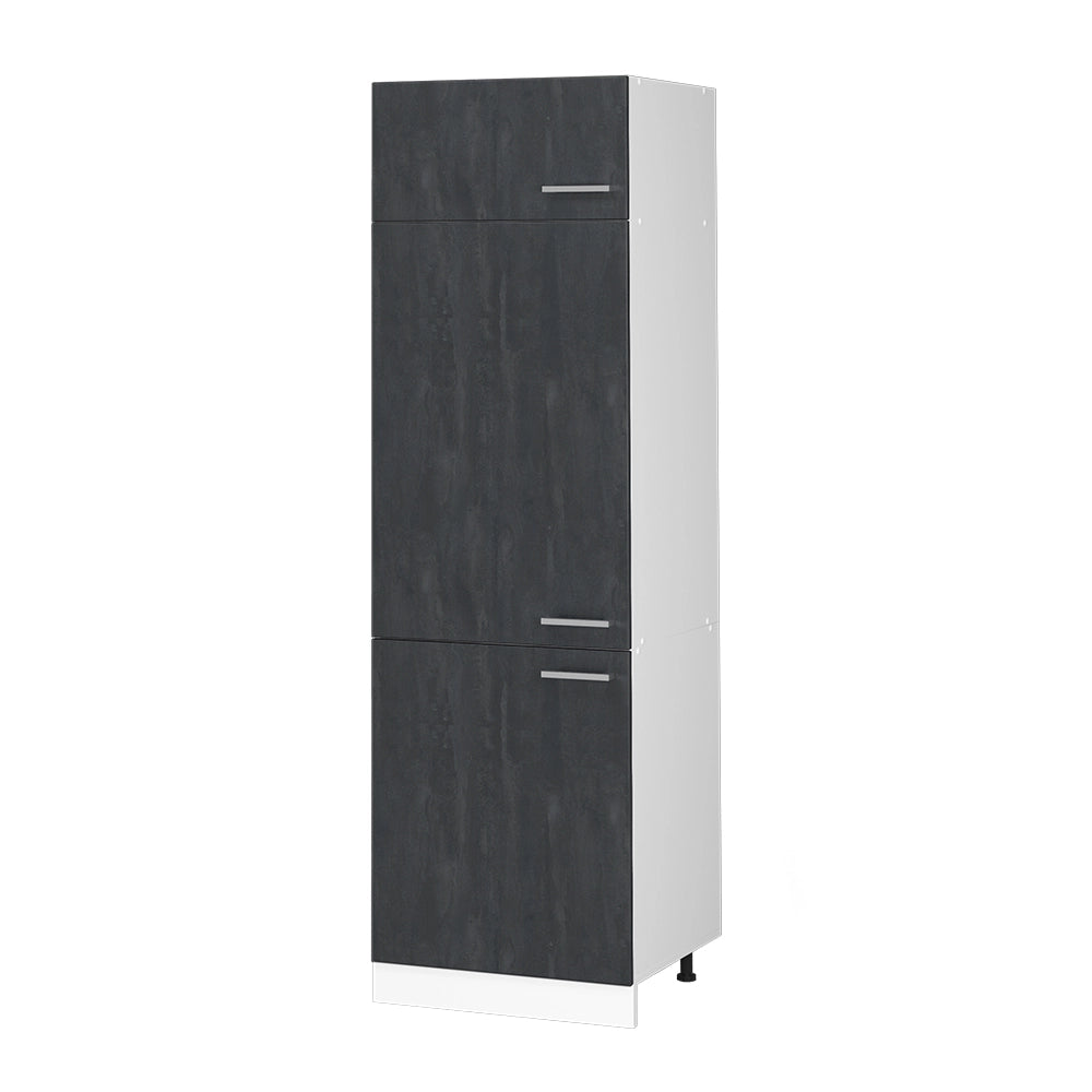 Vicco Frontale cucina Calcestruzzo nero 59.6 x 196 cm frontale del mobile per mobile per frigorifero