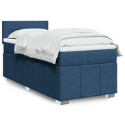 vidaXL Giroletto a Molle con Materasso Blu 80x200 cm inTessuto