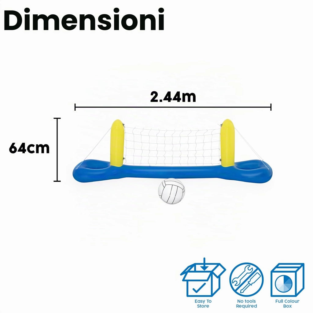 Set Galleggiante Gonfiabile Volley +3 Anni 252 CMX64 Peso 1000 g