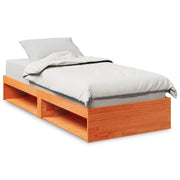 Letto singolo | Letto per adulti | Dormeuse senza Materasso Marrone Cera 90x200 cm Legno di Pino