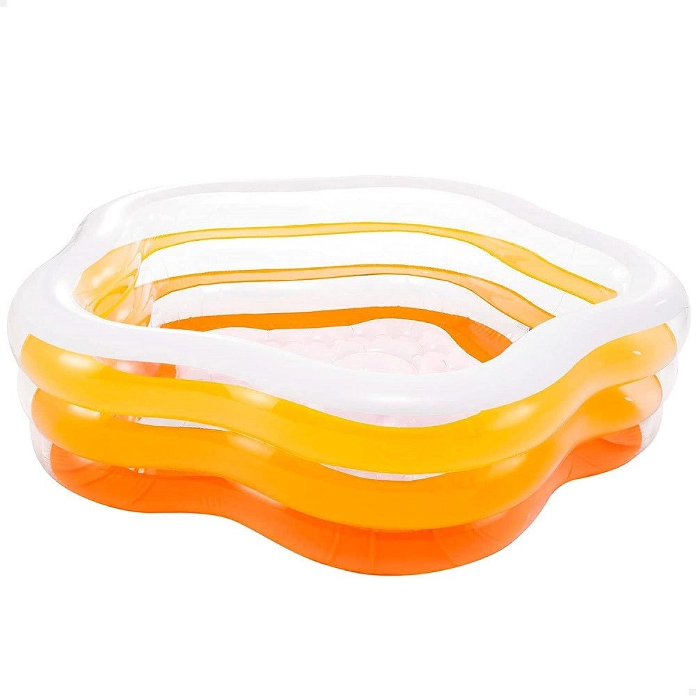 Trade Shop - Piscina Gonfiabile A Forma Di Stella 3 Anelli Bambini 185x180x53 Cm Estate 56495 -