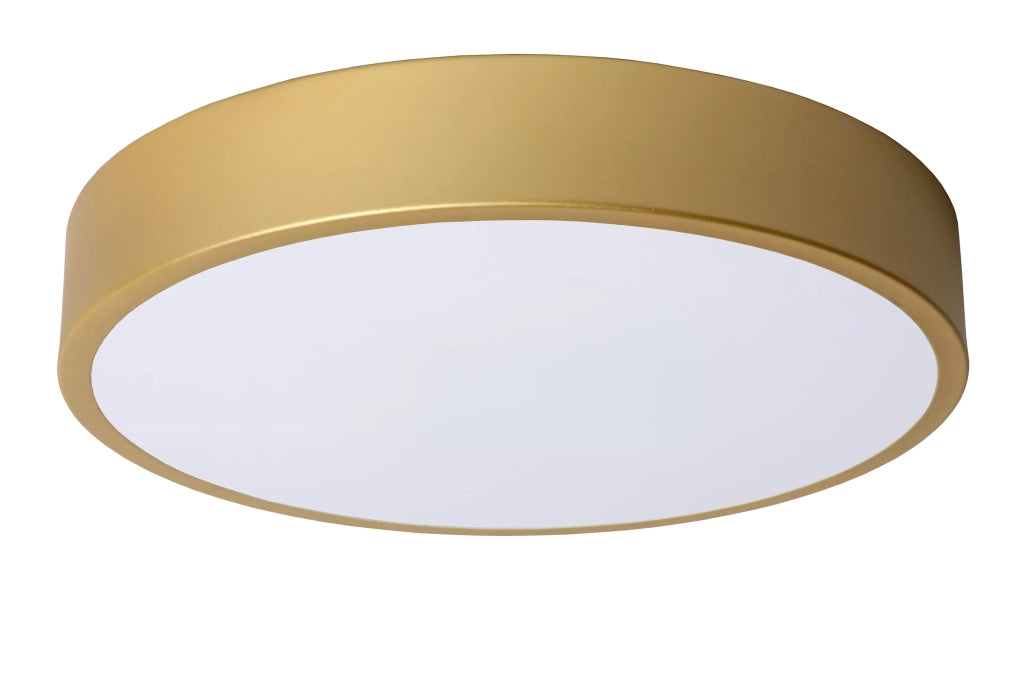 Plafoniera LED Lucide UNAR Ø30 18W oro dimmerabile