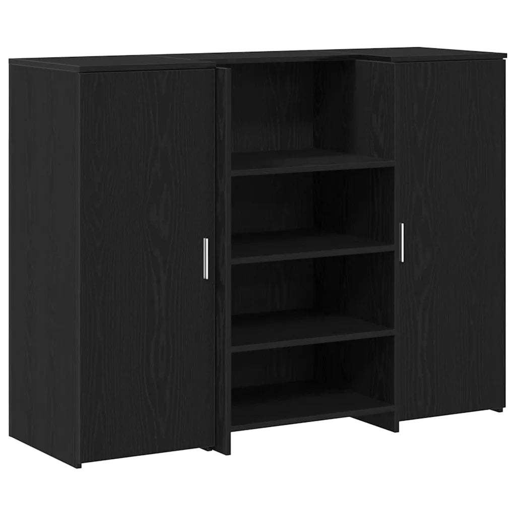 Banco Reception Rovere Nero 135x50x103,5 cm Legno Multistrato 3324188