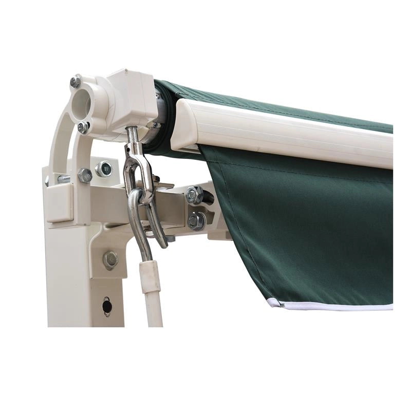 TENDA DA SOLE AVVOLGIBILE MANUALE A PARETE TESSUTO DI POLIESTERE 2.5 × 2 M VERDE
