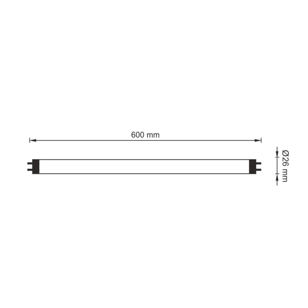Tubo LED T8 G13 9W 60cm 6500K 900lm unilaterale Polux