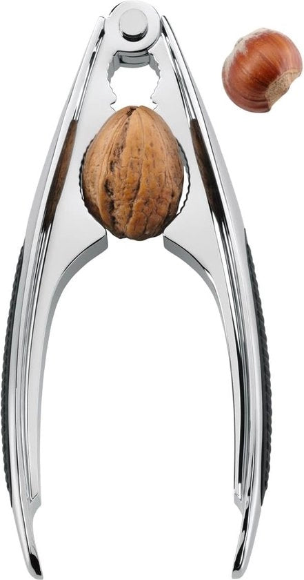 Cracker per noci 16 cm, smaltato zinco, inox, 2 fori di accesso, cracker per noci grandi e piccole, cracker per noci di noce