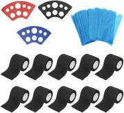 Set di macchine da tatuaggio - 200 pezzi - 10 pezzi di grip - 3 pezzi di contenitore di inchiostro - Antiscivolo - Accessorio sostenibile - Accessori da tatuaggio
