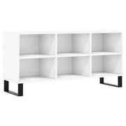 Mobile TV multimediale mensola TV credenza mobile TV sala da pranzo soggiorno camera da letto 103,5 x 30 x 50 cm legno ingegnerizzato bianco 02_0025640
