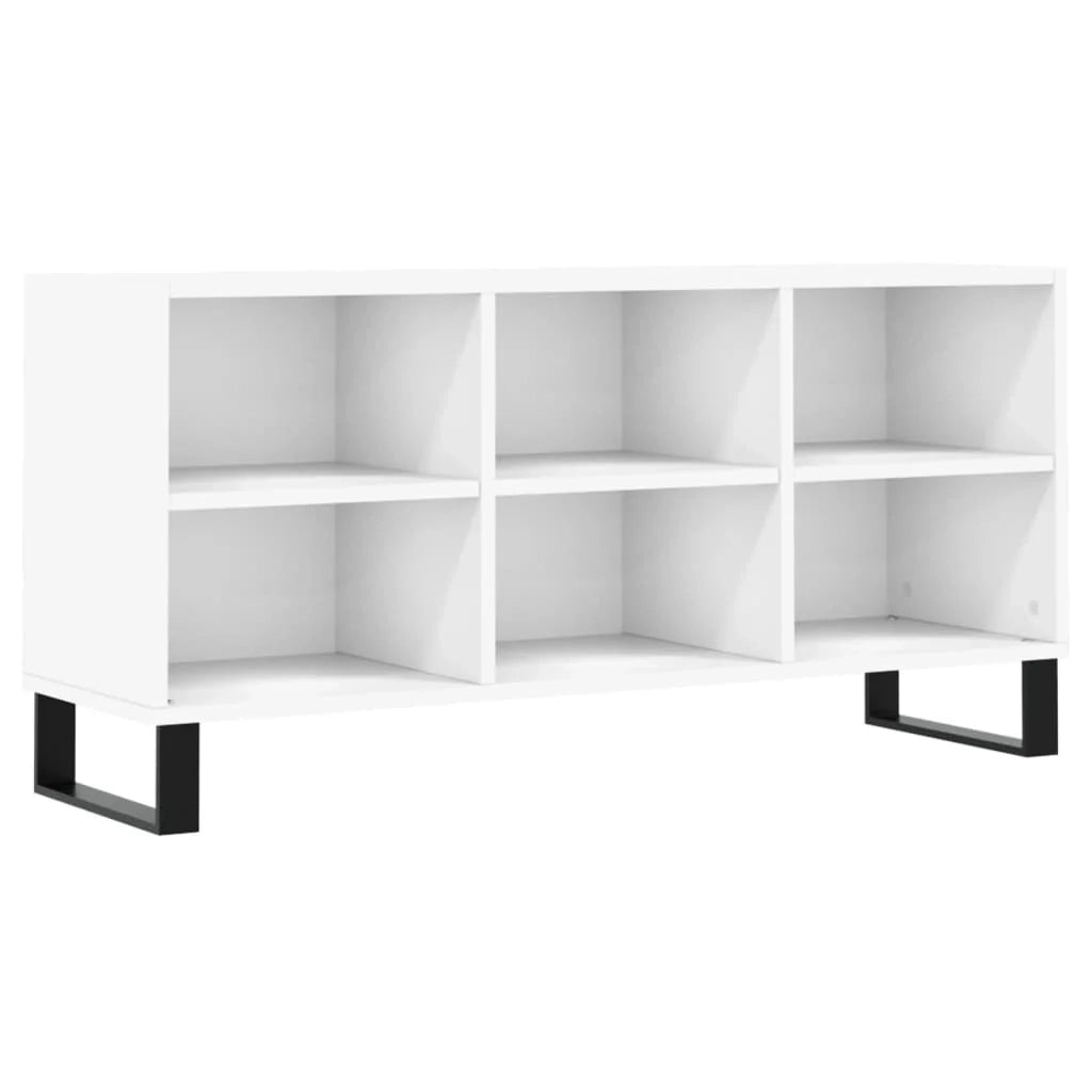 Mobile TV multimediale mensola TV credenza mobile TV sala da pranzo soggiorno camera da letto 103,5 x 30 x 50 cm legno ingegnerizzato bianco 02_0025640