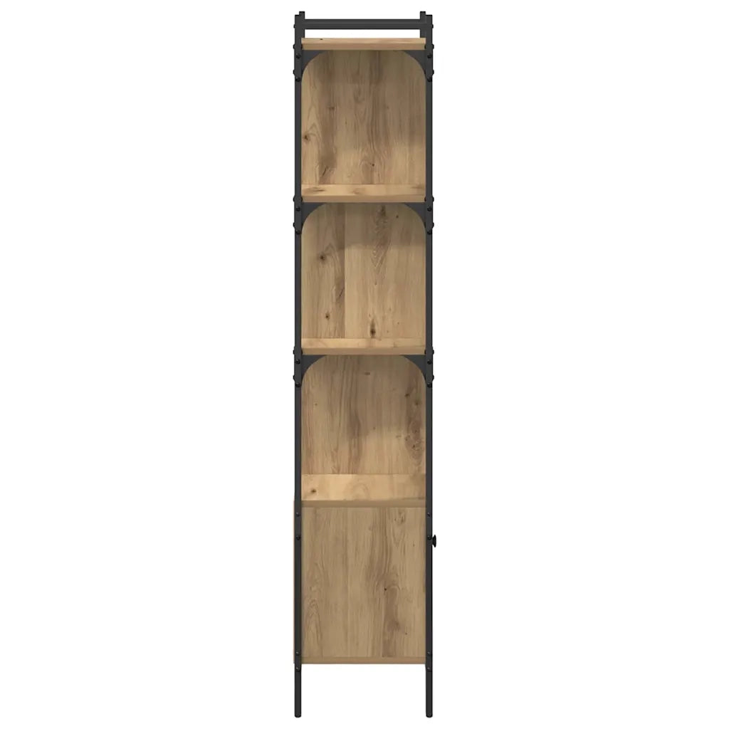 Libreria-Scaffale per Libri-Mobile di Stoccaggio Rovere artigianale 44,5 x 30 x 154,5 cm