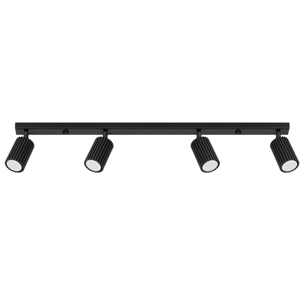 Plafoniera barra nera 81 cm 4 spot GU10 GRAVIO Pure Lume