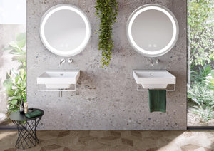 Specchio Led 80cm Mmj Brush Silver