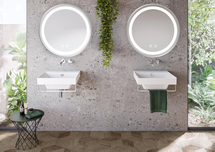 Specchio Led 80cm Mmj Brush Silver