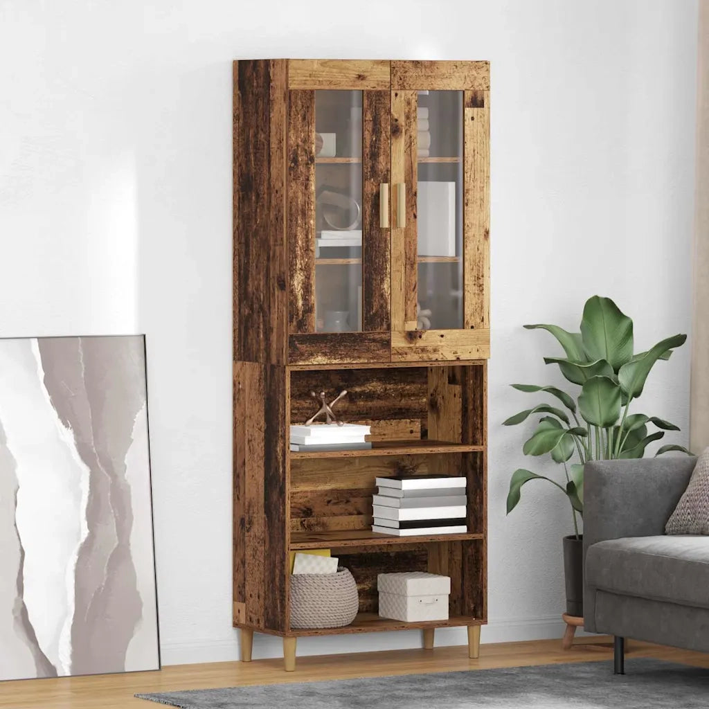 Credenza-Buffet-Armadio da cucina Legno vecchio 69,5 x 34 x 180 cm 669144