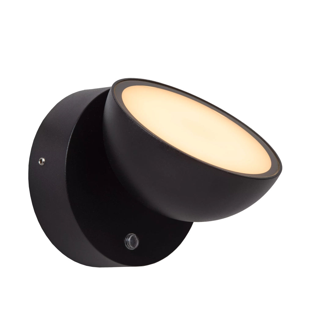 Applique esterno orientabile nero sensore crepuscolare LED12W