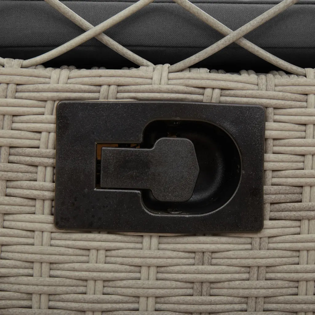 Sedie da Giardino Reclinabili 2 pz | Sedie da Esterno Grigio Chiaro Polyrattan