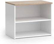 Mobile tv Wido, Bianco/Sonoma, 60 x 50 cm con 2 scomparti, adatto come supporto TV con passacavi