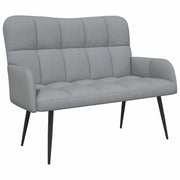 Divano | Divano da soggiorno | Sofa a Due Posti Grigio chiaro 115 x 61 x 87 cm Tessuto