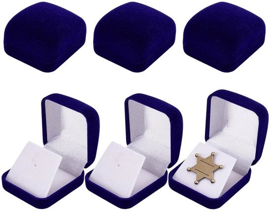 Display box in velluto per badge singolo - Organizzatore - Regalo - Decorazione - 5,8x5,3x3,5 cm