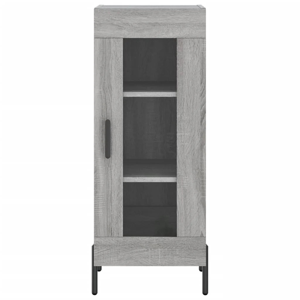 Buffet credenza cassettiera armadio mobile contenitore organizer cucina soggiorno salotto rovere Sonoma alto 34,5 x 34 x 180 cm legno ingegnerizzato grigio 02_0035218