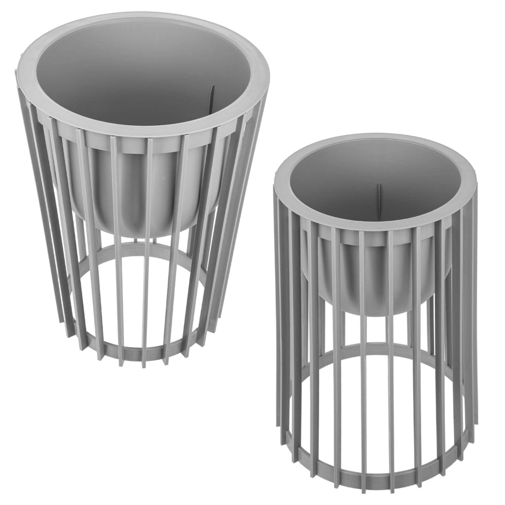 Supporto per fiori bifacciale KADAX Loft, grigio, 53,5 cm + 2 inserti