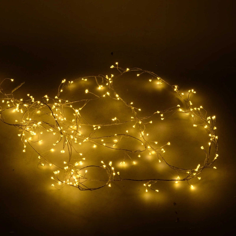Luce filo 160 micro led bianco caldo alimentazione fissa uso esterno cm 1x1x200