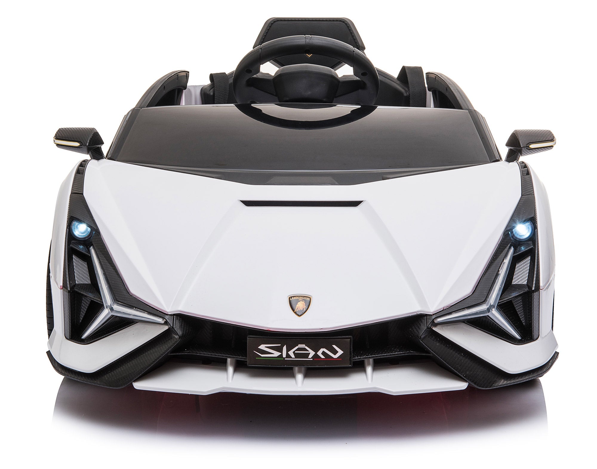 Macchina Elettrica per Bambini 12V con Licenza Lamborghini Sian FKP 37 Bianca