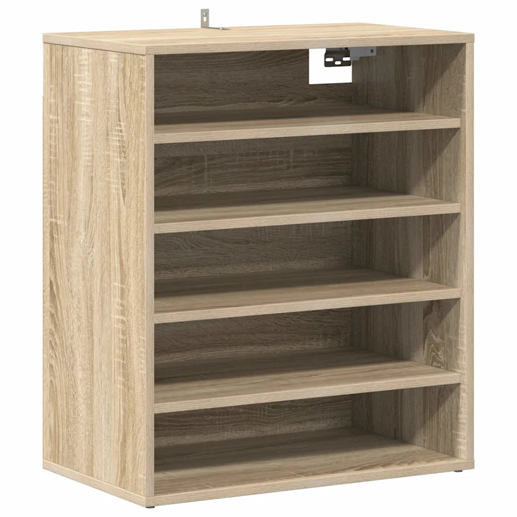 Scarpiera-Scaffale per scarpe Rovere Sonoma 60x35x70 cm in Truciolato 215807