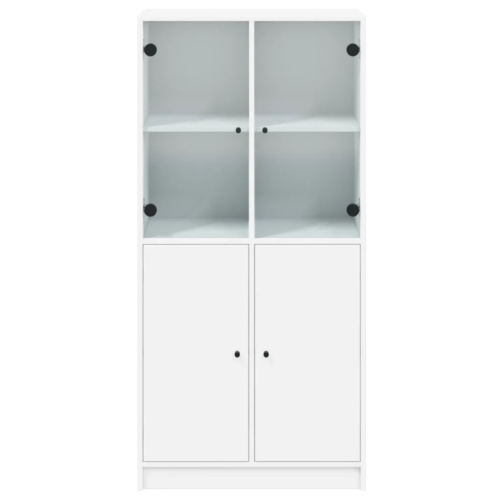Credenza con Ante Bianca 68x37x142 cm Legno Multistrato 989371