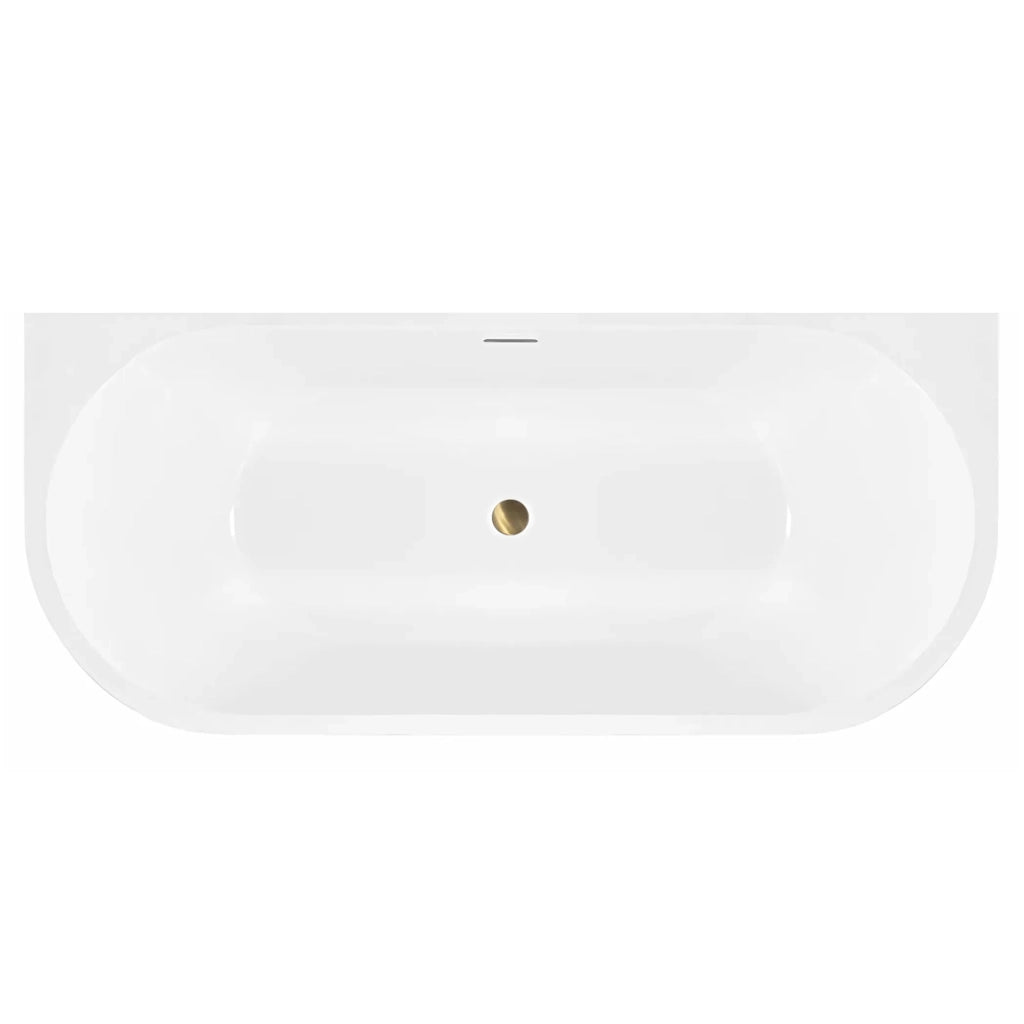 Vasca Bagno A Parete Olimpia 150cm Copritappo nero