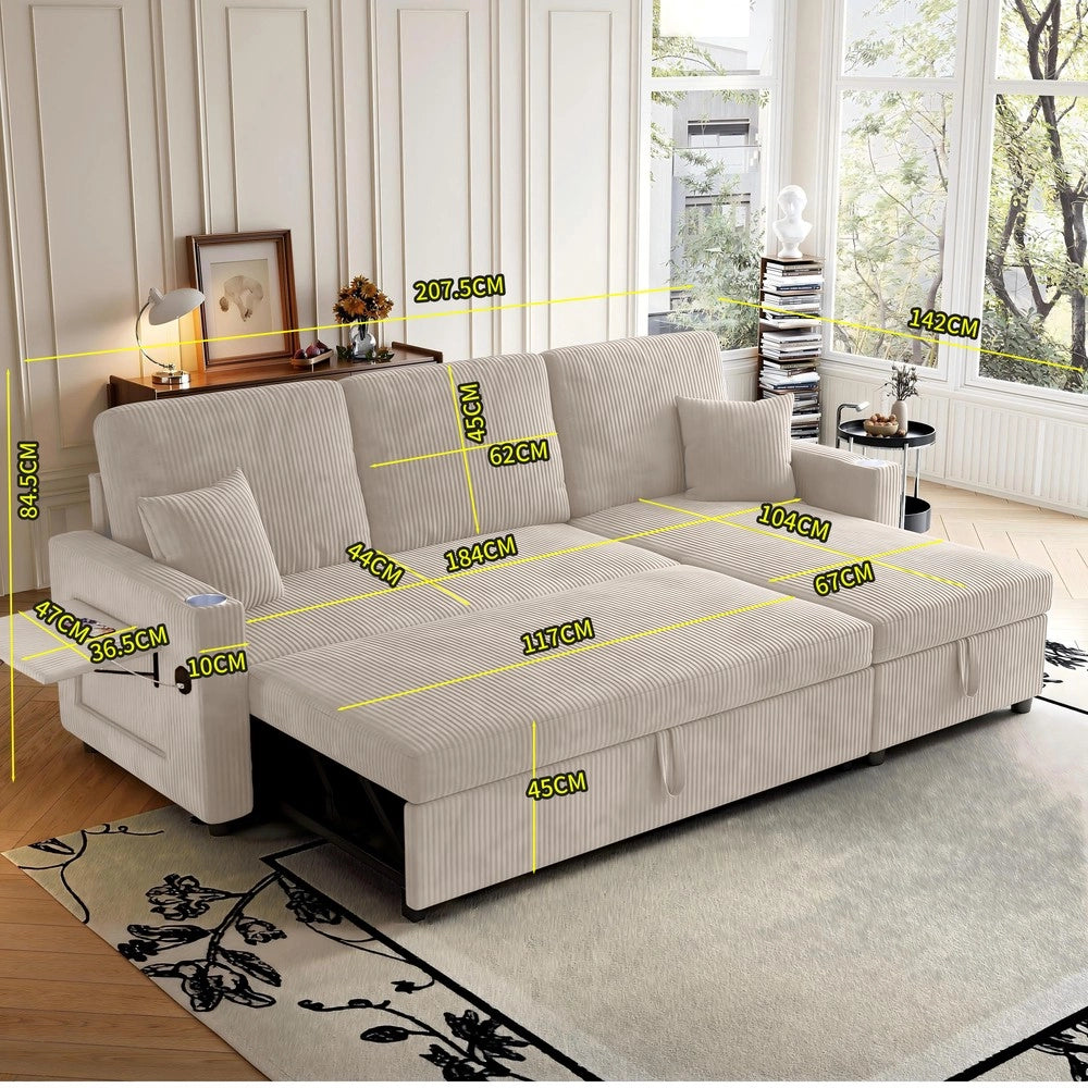 Divano Angolare Letto con Contenitore ¨C Xylo ¨C Modulare, Chaise Longue