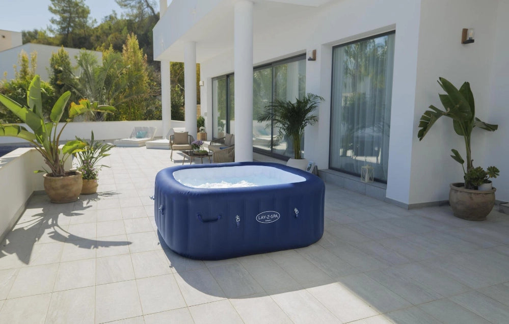 Bestway 6001h piscina idromassaggio gonfiabile hawaii lay-z-spa airjet 4-6 persone quadrato