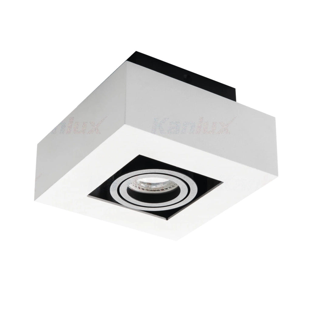 Kanlux STOBI DLP spot quadrato orientabile GU10 25W bianco