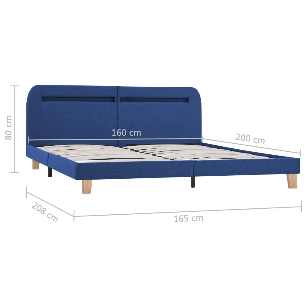 Giroletto con Luci LED Blu in Tessuto 160x200 cm cod mxl 58632