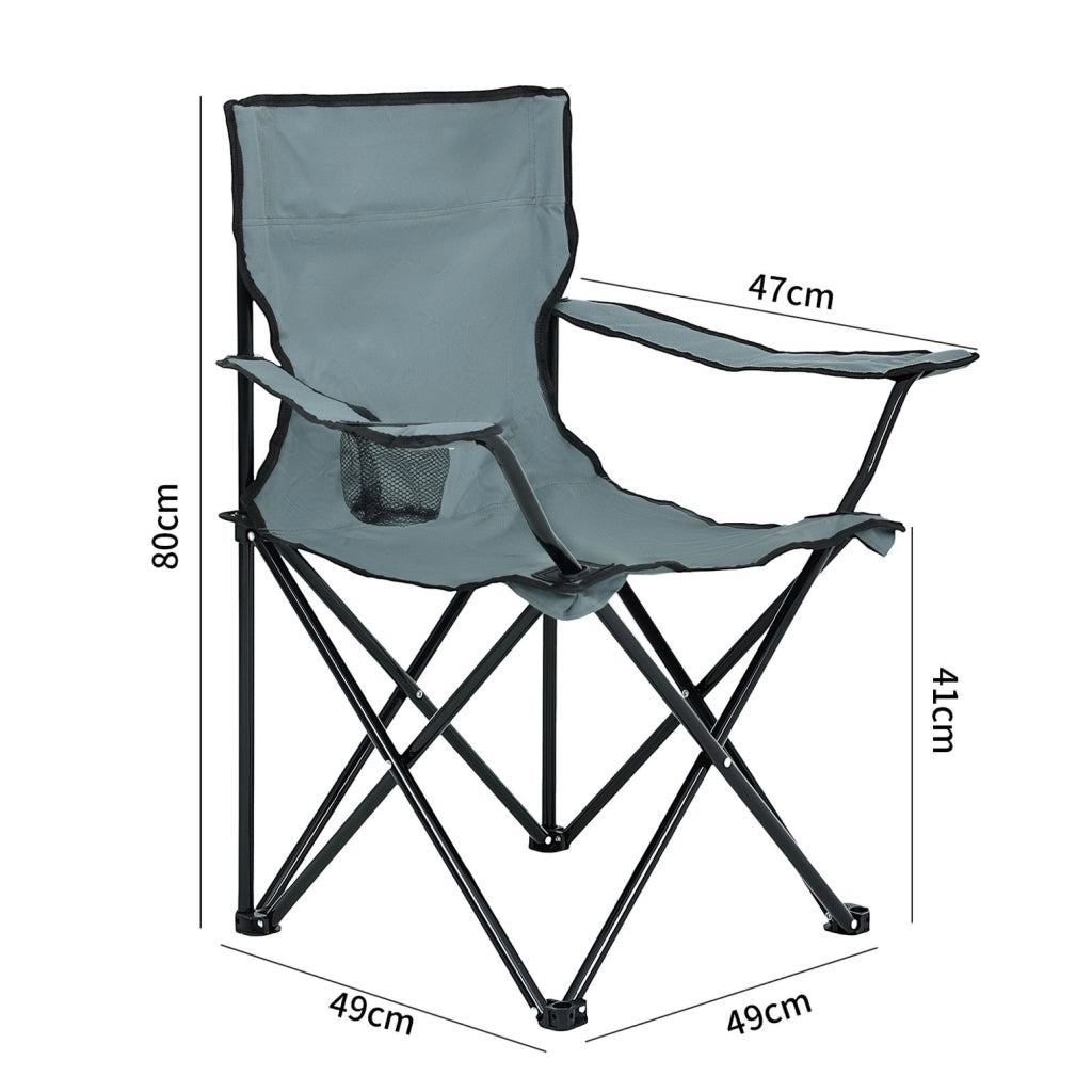 Sedia da campeggio pieghevole ANTER in grigio