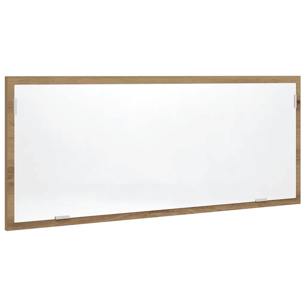 Specchio Bagno LED-Specchio Decorativo Rovere Artigianale 100x8,5x37 cm Multistrato