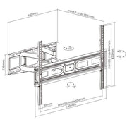 Equip staffa per montaggio tv a movimento completo da 37” a 80” - 650337