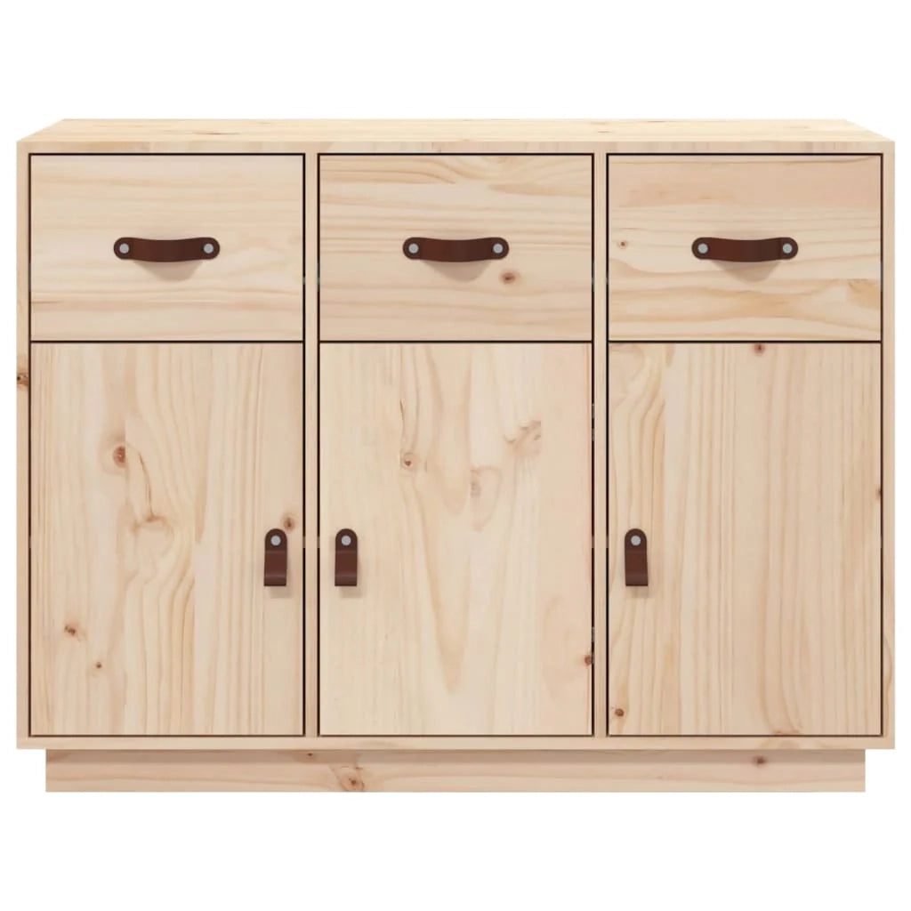 Buffet credenza cassettiera armadio mobile contenitore organizer per cucina soggiorno salotto 100 x 40 x 75 cm legno massello di pino marrone 02_0029499