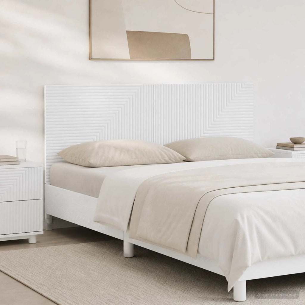 Testiera da Muro HAARLEM Bianco Legno ingegnerizzato 896965