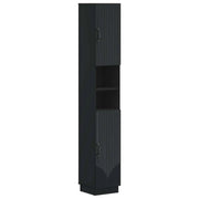 Armadio da Bagno con Ripiano Aperto HOORN Nero 30 x 31 x 187 cm 897256