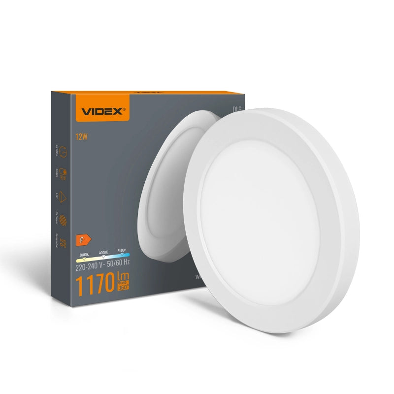 Plafoniera LED rotonda 12W 3CCT bianca Videx DL6R